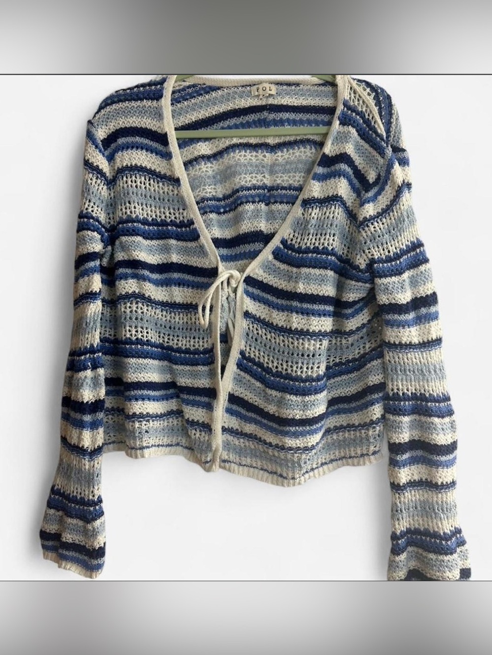 POL Striped Lightweight Cardigan Size Medium